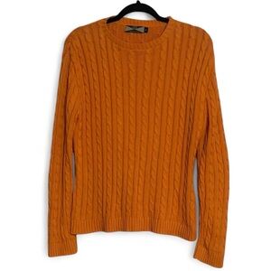 525 America Heritage Cable Knit Sweater in Orange